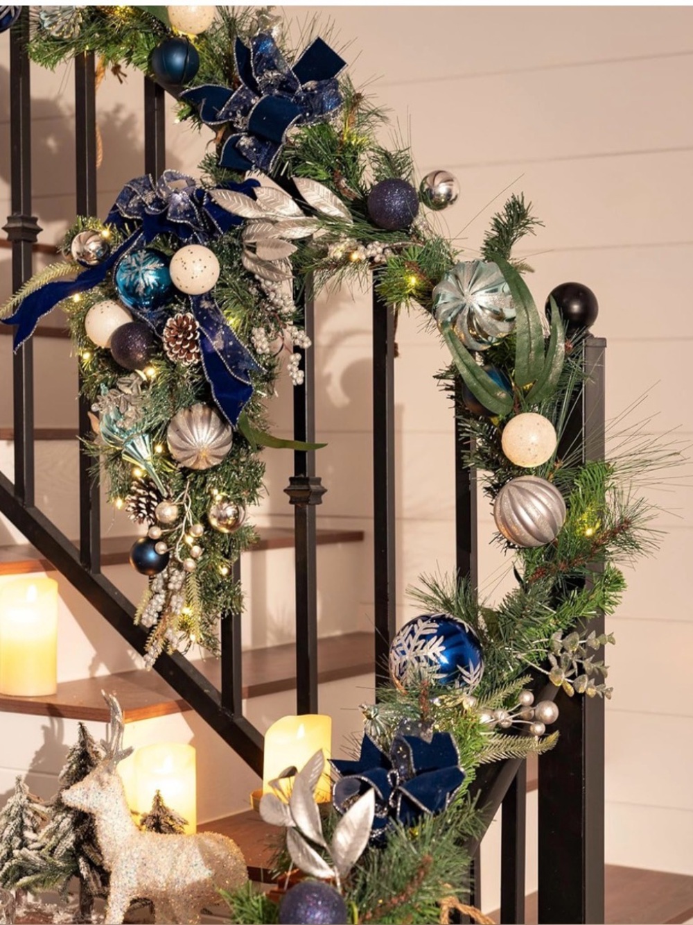 Valery Madelyn 9 Feet Pre-Lit Christmas Garland with Lights for Mantle